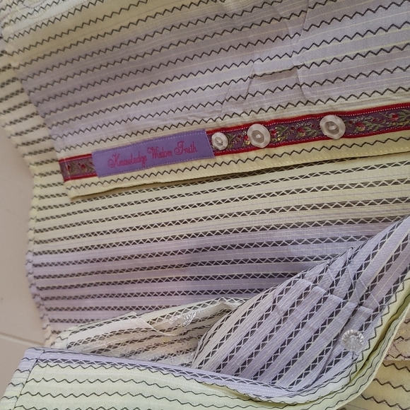 Robert Graham Striped Long Sleeved Cuffed Shirt XL ECU - Picture 5 of 9